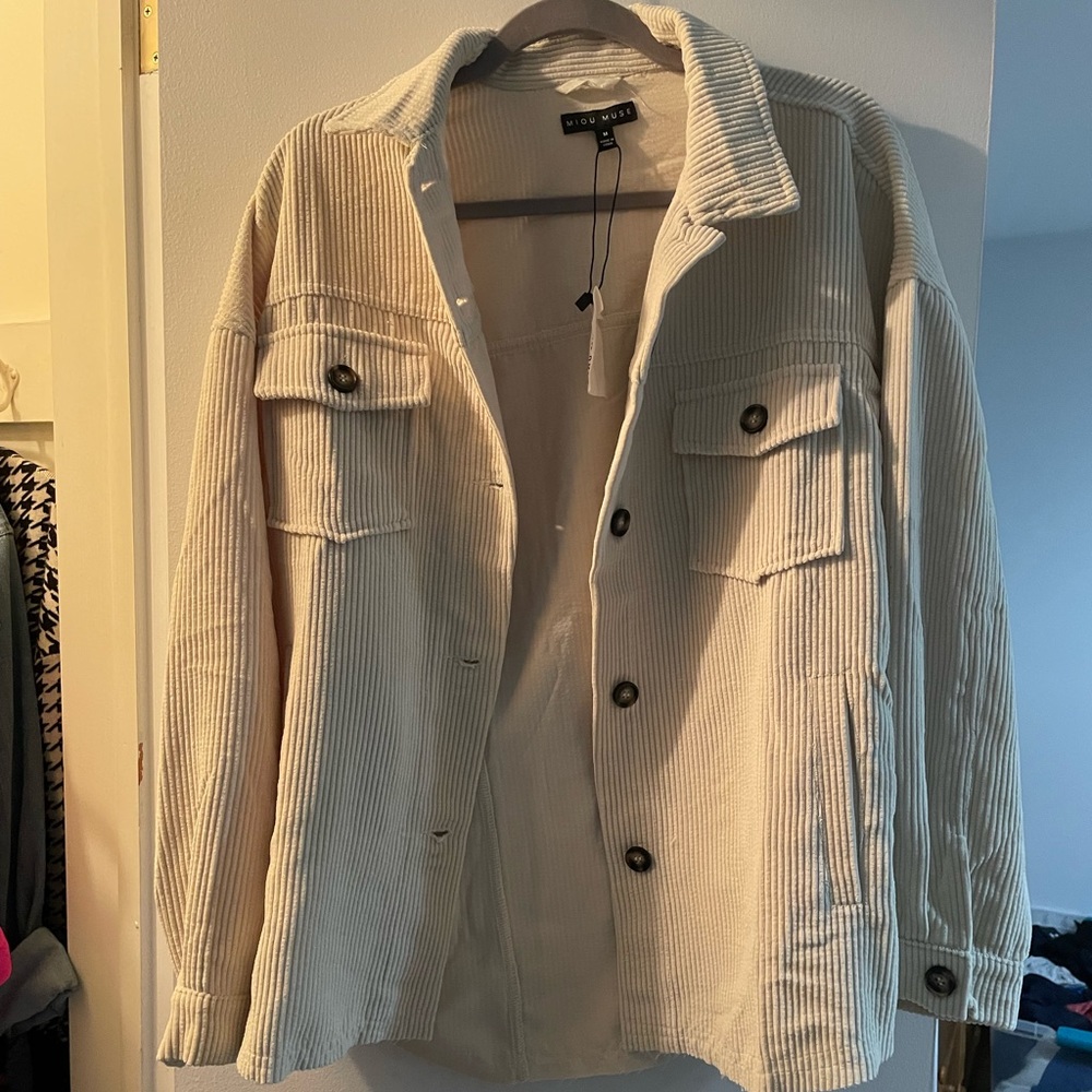 Corduroy Shacket Cream Color - NWT